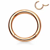 Rose Gold Hinged Segment Ring 16g