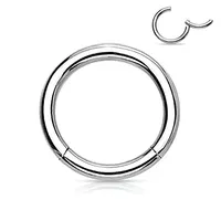 Surgical Steel Hinged Segment Ring 16g