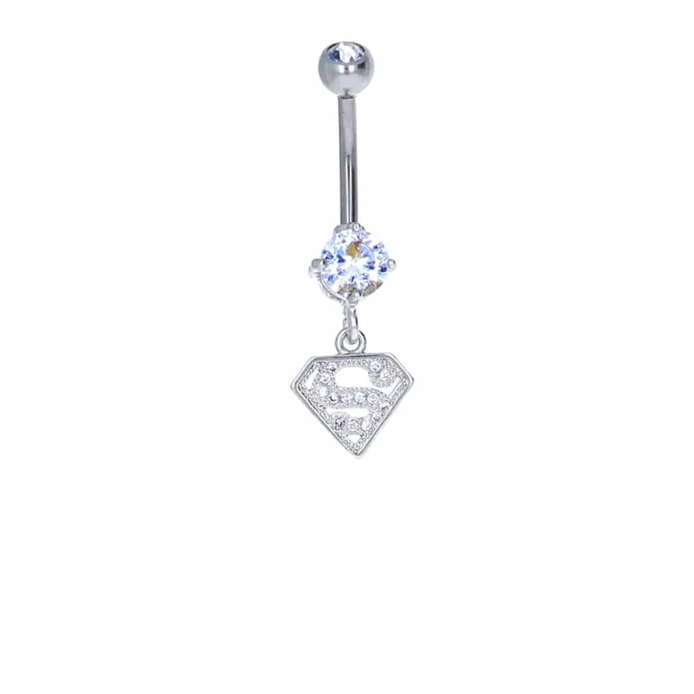 Licensed Superman Navel Dangle 14g