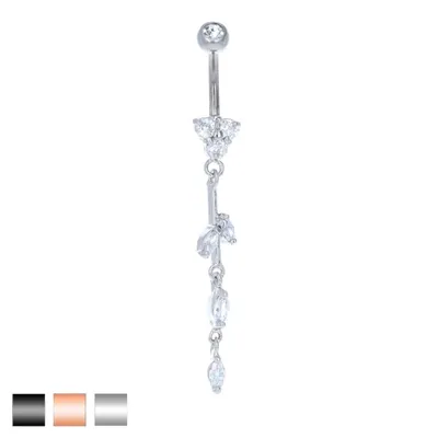 Crystal Vine Navel Dangle 14g