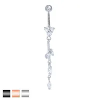 Crystal Vine Navel Dangle 14g