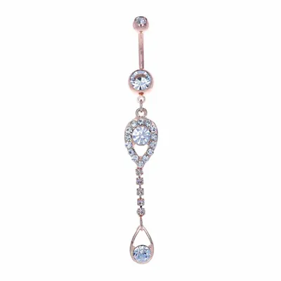 Mirrored Loops Navel Dangle 14g