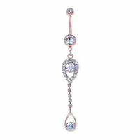 Mirrored Loops Navel Dangle 14g