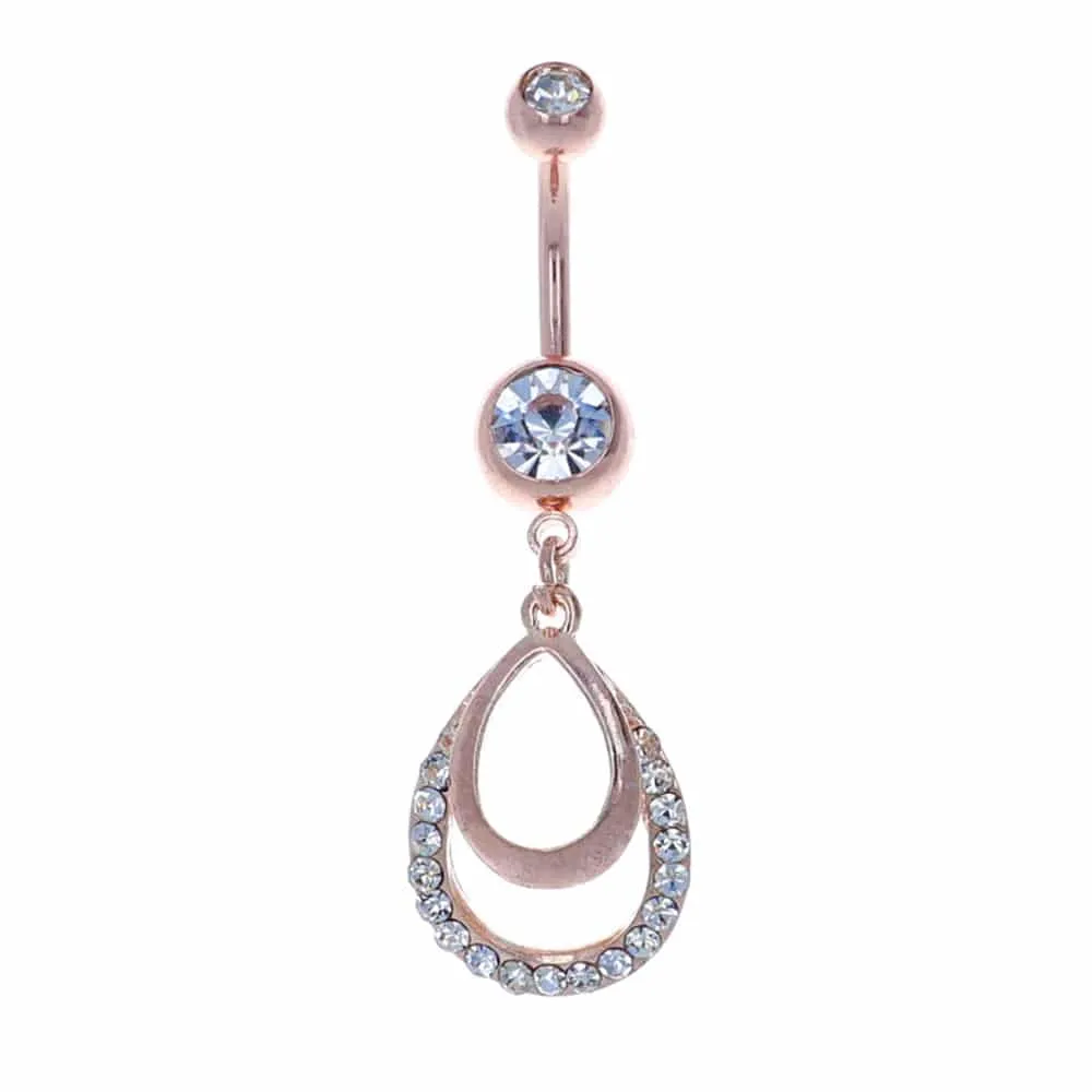 Double Teardrop Navel Dangle 14g