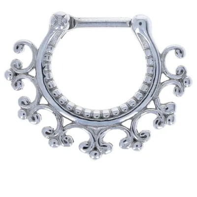 Steel Vintage Filigree Clicker 16g