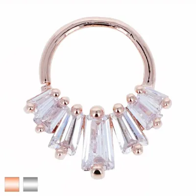 Claw-Set 7 Jewel Bendable Ring 18g