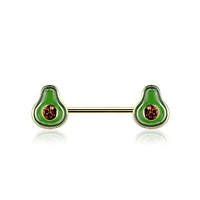 Avocado Nipple Barbell 14g