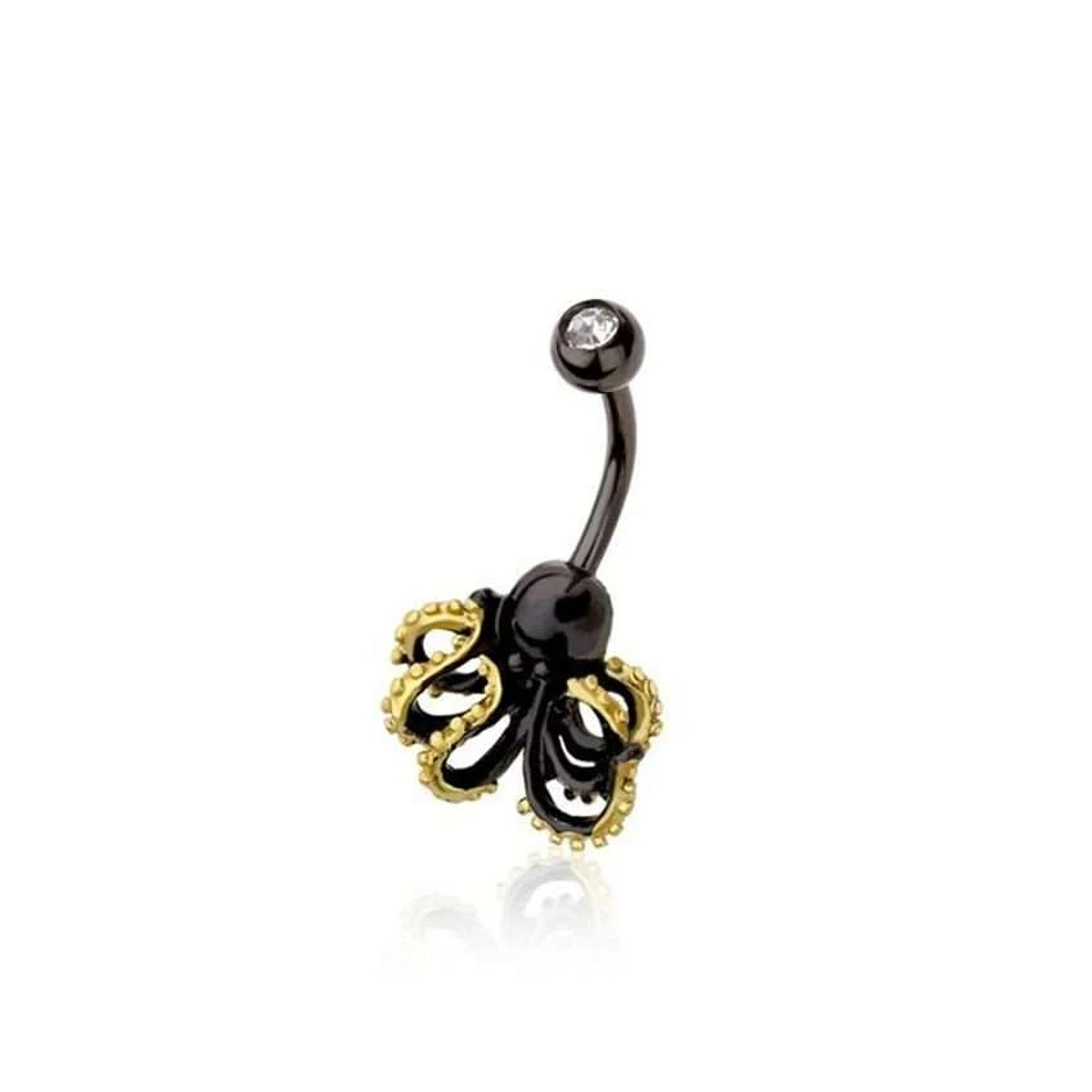Blackline Octopus Navel Barbell 14g