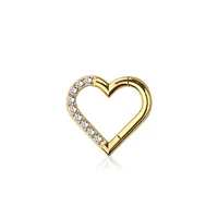 PREMIUM Heart Segment Ring 16g