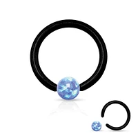PREMIUM PVD Opal Captive Bead Ring 16g