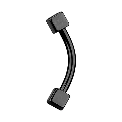 Square Bead Curved Barbell 16g