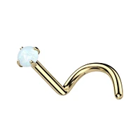 PREMIUM G23 Titanium Claw-Set Opal Nose Screw 18g