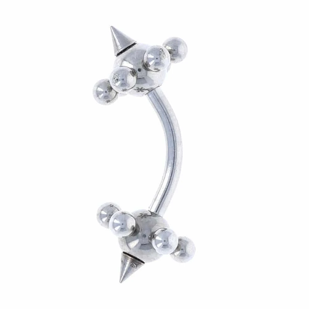 Bead Halo Curved Barbell 14g