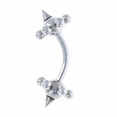 Bead Halo Curved Barbell 14g