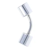 Cylinder Bead Curved Barbell 14g