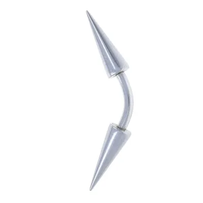 Cone Spike Curved Barbell 14g