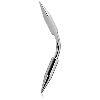 Cylinder Spike Curved Barbell 14g