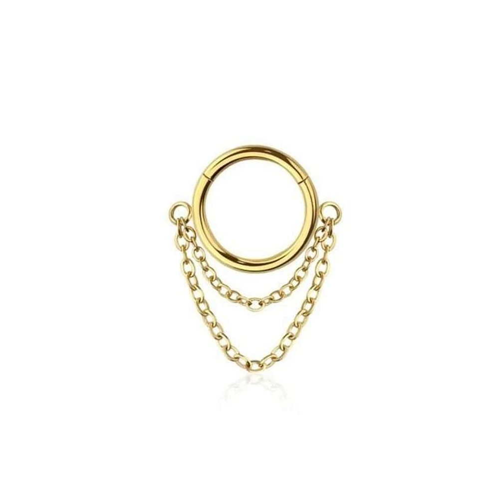 PREMIUM Double Chain Segment Ring 16g