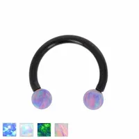 Titanium Opal Circular Barbell 16g