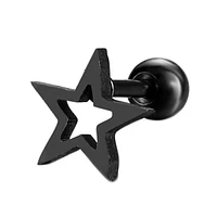 Blackline Hollow Star Cartilage Stud 16g