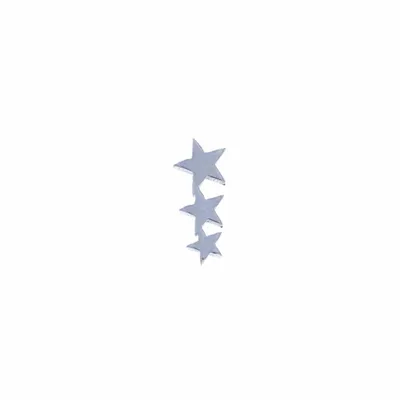 Steel Star Line Cartilage Stud 16g