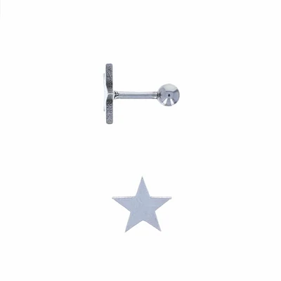 Surgical Steel Solid Star Cartilage Stud 16g