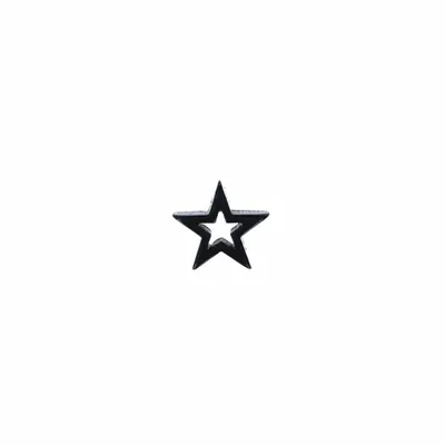 Blackline Hollow Star Cartilage Stud 16g