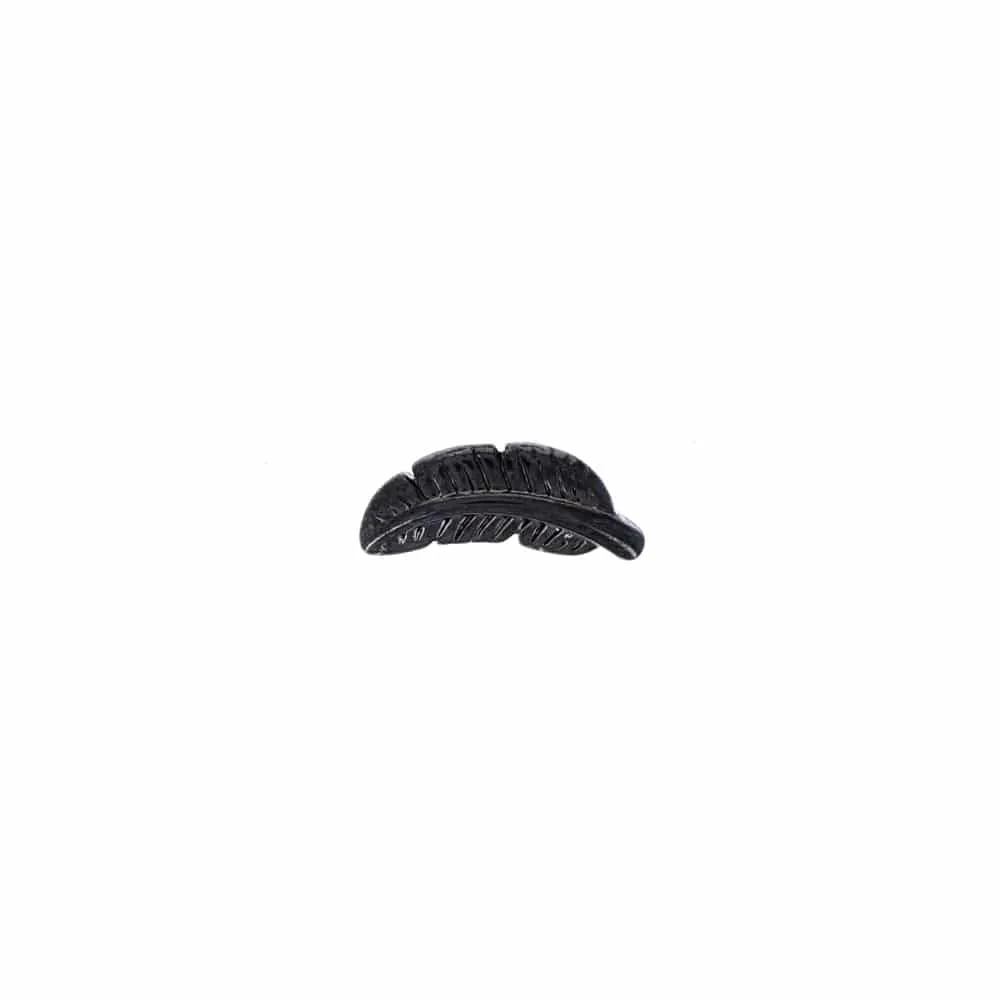 Blackline Small Feather Cartilage Stud 16g