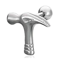 Surgical Steel Hammer Cartilage Stud 16g