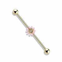 PREMIUM Petite Flower Industrial Barbell14g