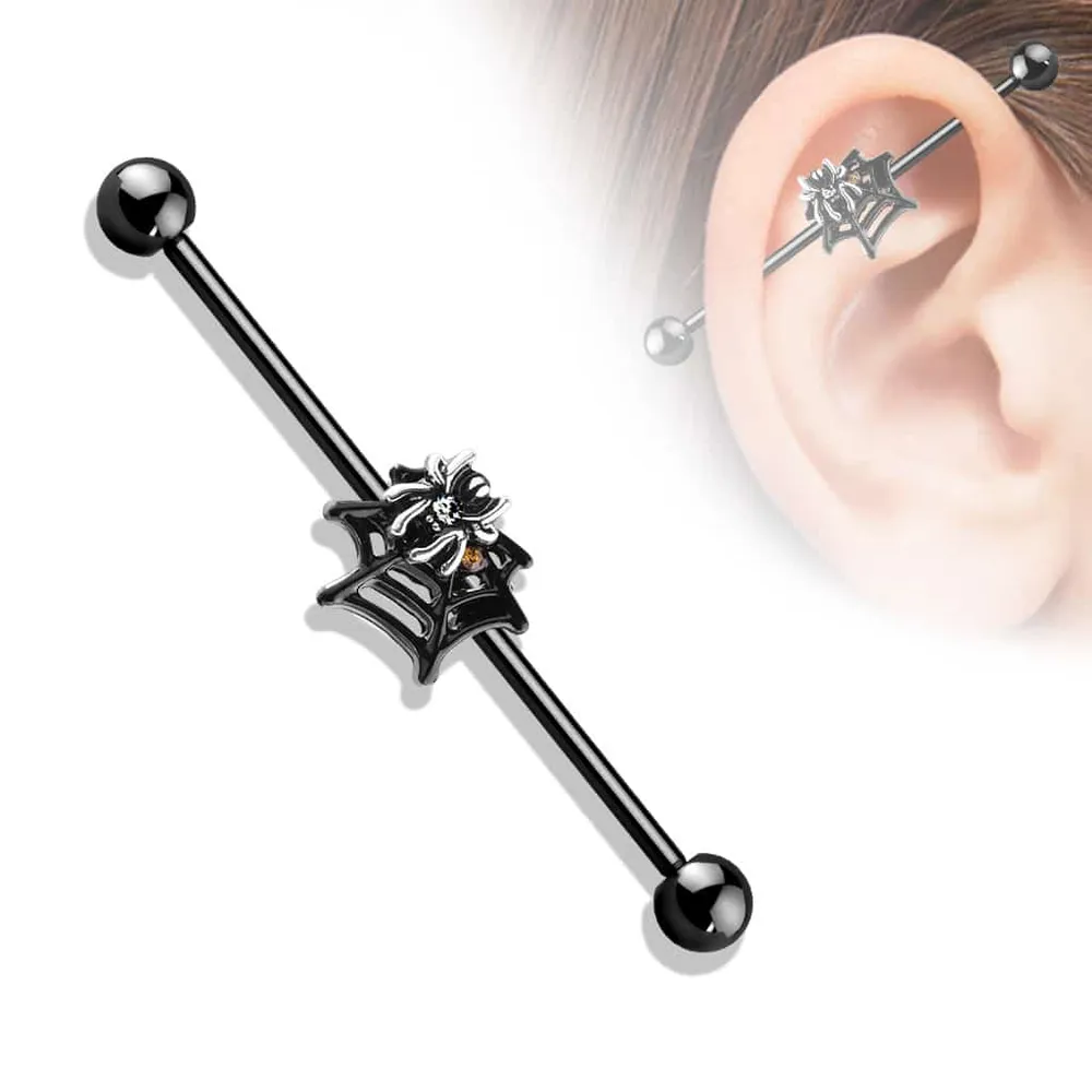 PREMIUM Spiderweb Industrial Barbell 14g