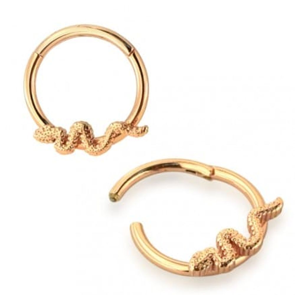 PREMIUM Snake Hinged Segment Ring 16g