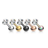 PREMIUM Claw-Set Round Cartilage Stud 16g