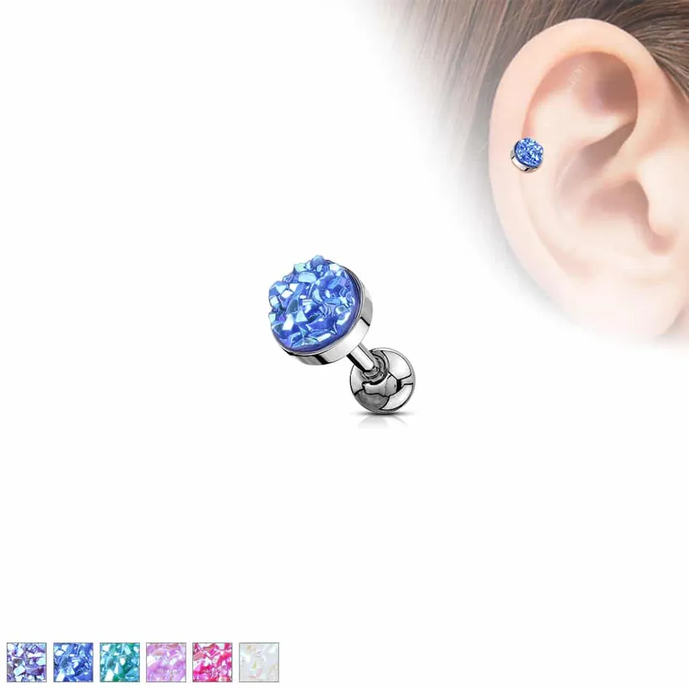 PREMIUM Druzy Stone Cartilage Stud 16g