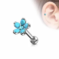 PREMIUM Moonstone Flower Cartilage Stud 16g