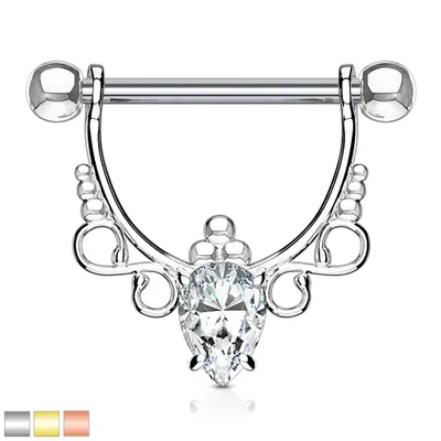 Filigree + Dotwork Nipple Shield 14g