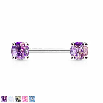 Lava Shimmer Nipple Barbell 14g