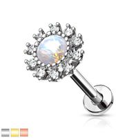 PREMIUM Halo Moonstone Labret 16g