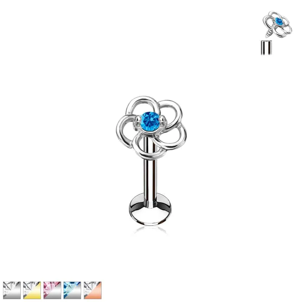 PREMIUM Hollow Flower Labret 16g