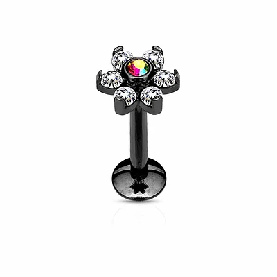 PREMIUM Two-Tone Flower Labret 16g