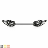 Wings Nipple Barbell 14g