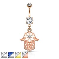 Hamsa Navel Dangle 14g