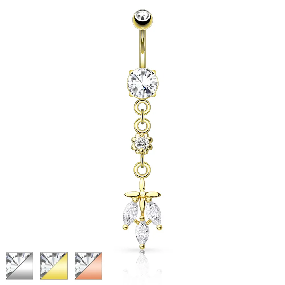 Fallen Leaves Navel Dangle 14g