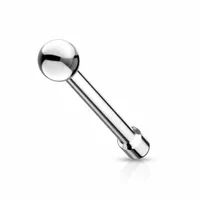 Steel Ball Top Nose Bone 18g