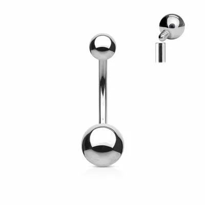 Internally Threaded Steel Belly Barbell 14g