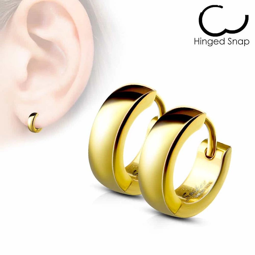 Thick Plain Cuff Earrings