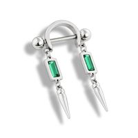 Crystal + Spike Dangle Nipple Shield 14g