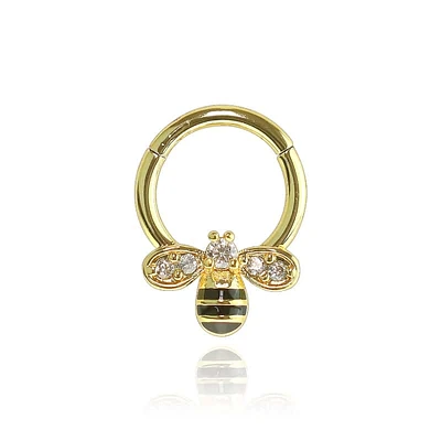 PREMIUM Bumble Bee Hinged Segment Ring 16g