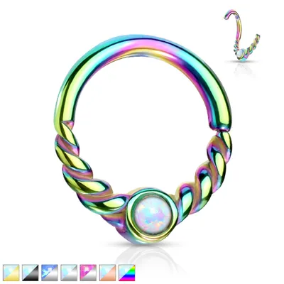 Twisted Opal Bendable Ring 16g