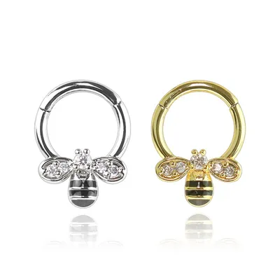 PREMIUM Bumble Bee Hinged Segment Ring 16g